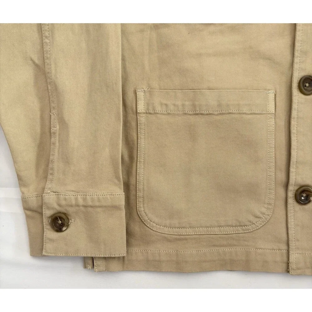 DL1961 Tan Cotton Twill Chore Jacket Utility Field Coat Womens‎ XS New